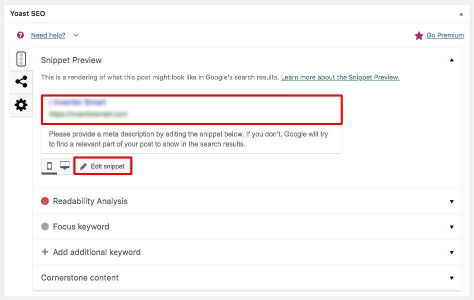 how to edit snippet yoast seo