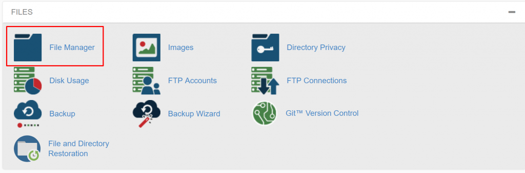 file manager in cpanel