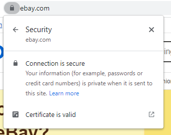 sécurité du site ebay